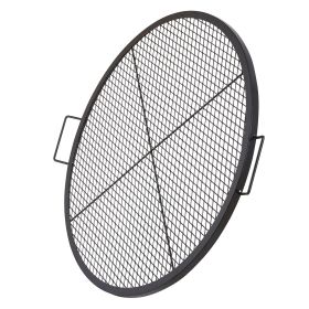 X-Marks Fire Pit Grill Grate, Round Cooking Grate, Heavy Duty Steel Campfire BBQ Grill Grid with Handle and Support X Wire X-Marks Fire Pit Grill Grate, Round Cooking Grate, Heavy Duty Steel Campfire BBQ Grill Grid with Handle and Support X Wire